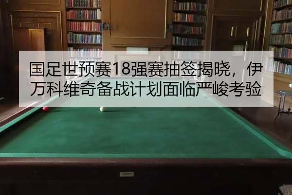 国足世预赛18强赛抽签揭晓，伊万科维奇备战计划面临严峻考验